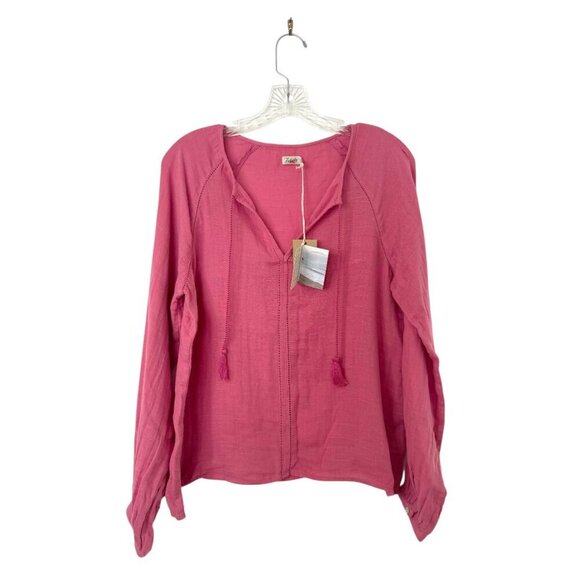 Faherty Celina Organic Cotton Top French Rose Size S NWT - Picture 12 of 12